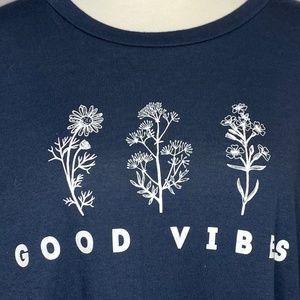 Bobeau Good Vibes Short Sleeve Graphic Tee XL